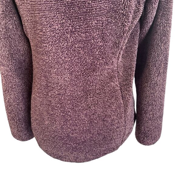 The North Face Womens Jacket Size S/P Small Petite Burgundy Furry Zip Pockets - Picture 6 of 10